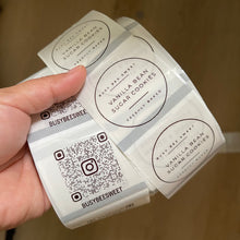 Load image into Gallery viewer, QR Code Clear Labels- 500