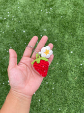 Load image into Gallery viewer, Crocheted Strawberry Keychain
