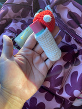 Load image into Gallery viewer, Crocheted Mushroom Chapstick Holder
