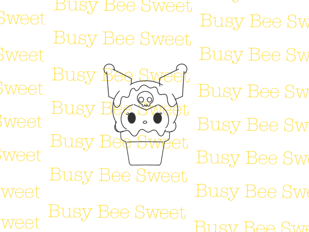 Kuromi ice cream cutter