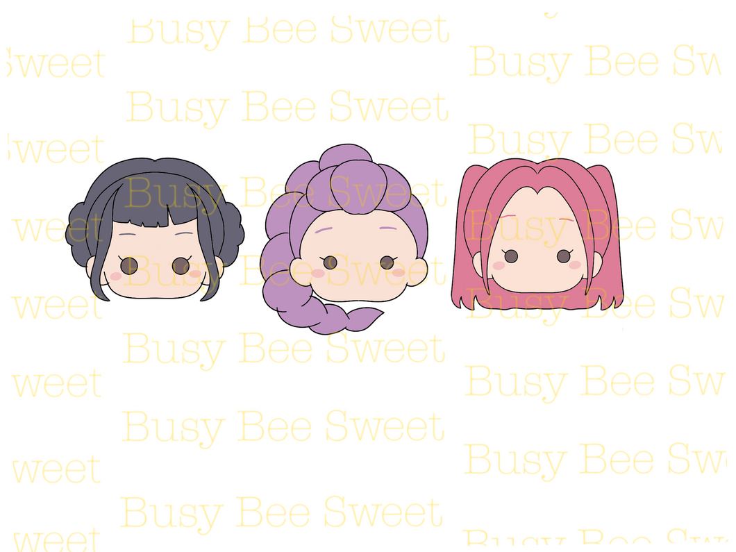 K-pop demon hunter girls cutter- set of 3