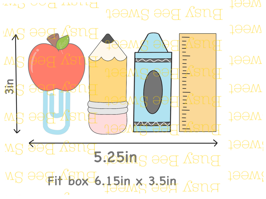 Back to school cutter set-apple