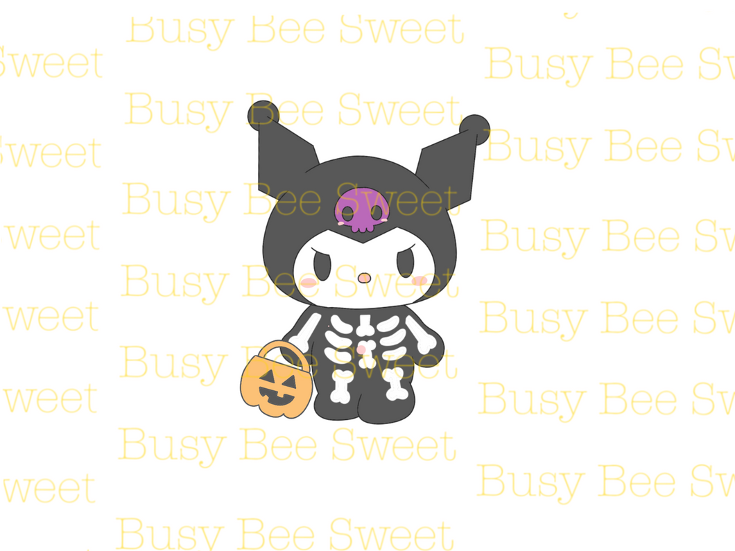 Kuromi skeleton cutter-with basket