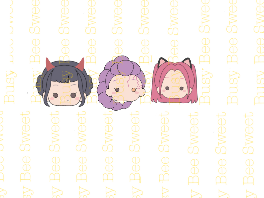 Halloween Kpop demon hunter girls cutter- set of 3