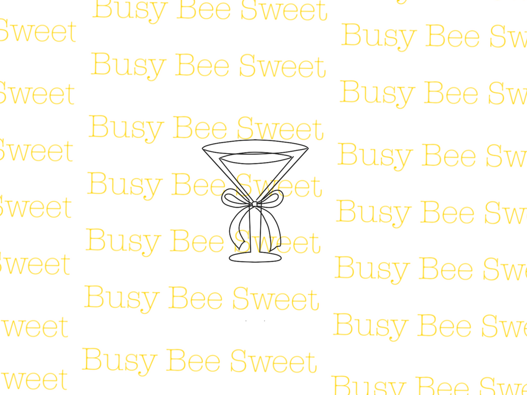 Martini Glass with bow cutter