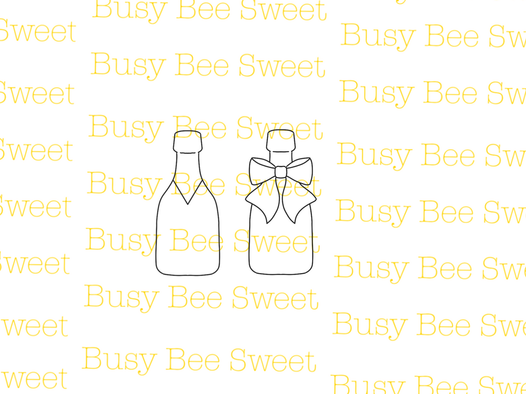 Champagne Bottle with Bow Cutter