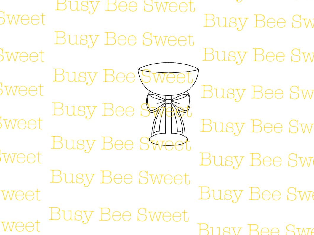 Champagne Glass with bow cutter