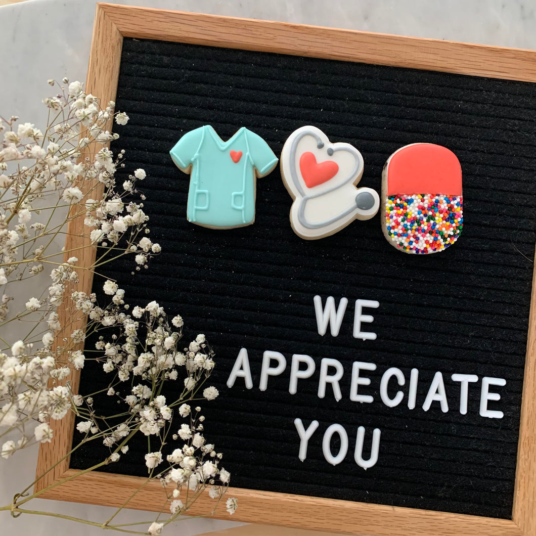 Nurse Appreciate Cookies- Mini set