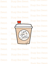 Load image into Gallery viewer, Coffee cup with heart (chubby) cutter
