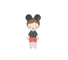 Load image into Gallery viewer, Boy With Mickey headband Cookie Cutter
