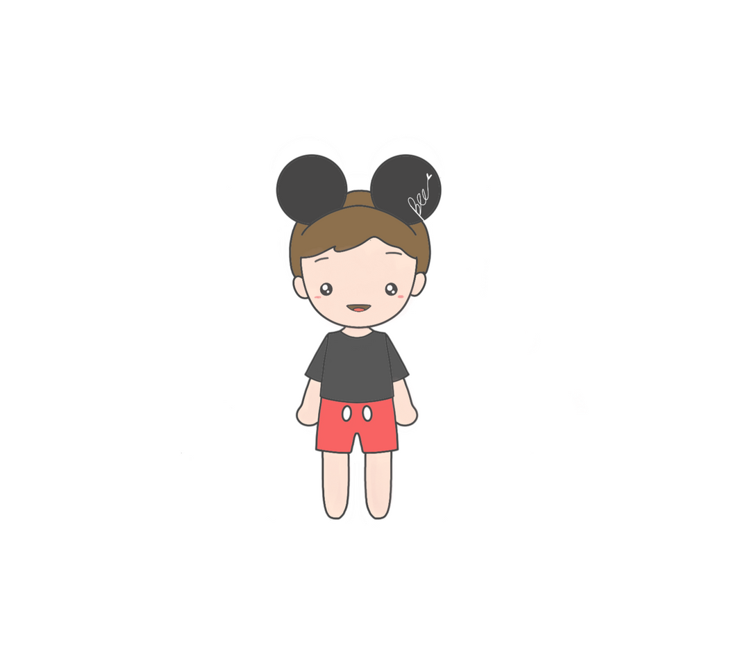 Boy With Mickey headband Cookie Cutter
