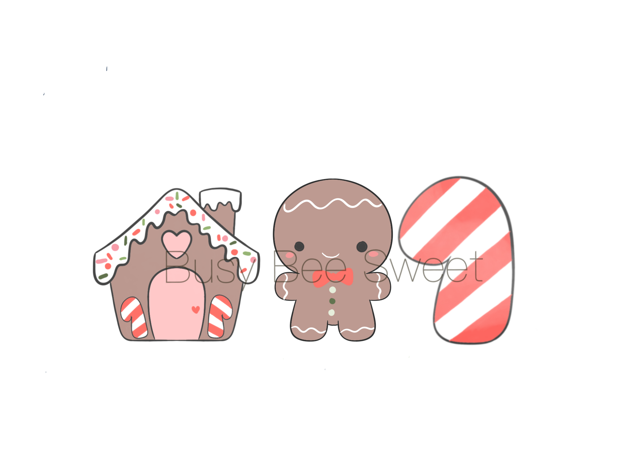 Christmas Gingerbread DIY Printable- No hat – Busy Bee Sweet