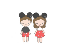 Load image into Gallery viewer, Girl With Mickey headband Cookie Cutter
