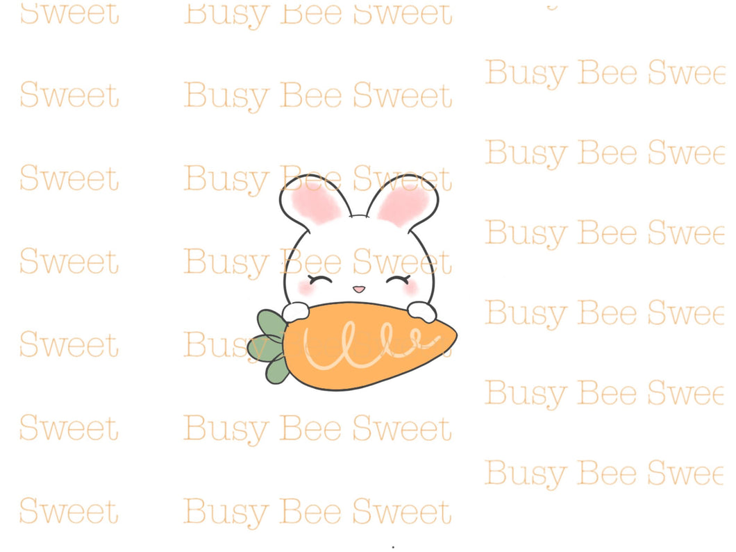 Bunny holds Carrot Plaque