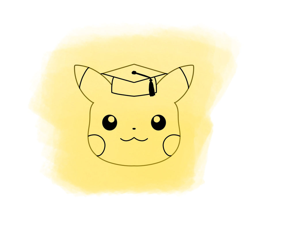 Pikachu with Grad Cap Cutter